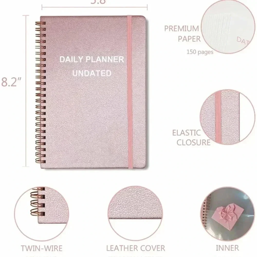 Cheericome Undated Planner for 2024 or Any Year - Undated Weekly Monthly Planner